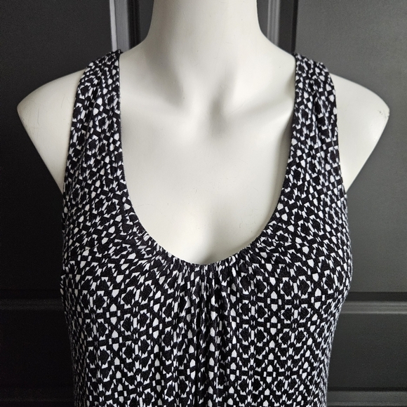 Anne Klein Black/White Racerback Sundress Sz Small Whimsigoth - Picture 2 of 8